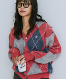 【BEVERLY HILLS POLO CLUB/ビバリーヒルズポロクラブ】ワンポイント刺繍 モヘアタッチ ニットカーディガン