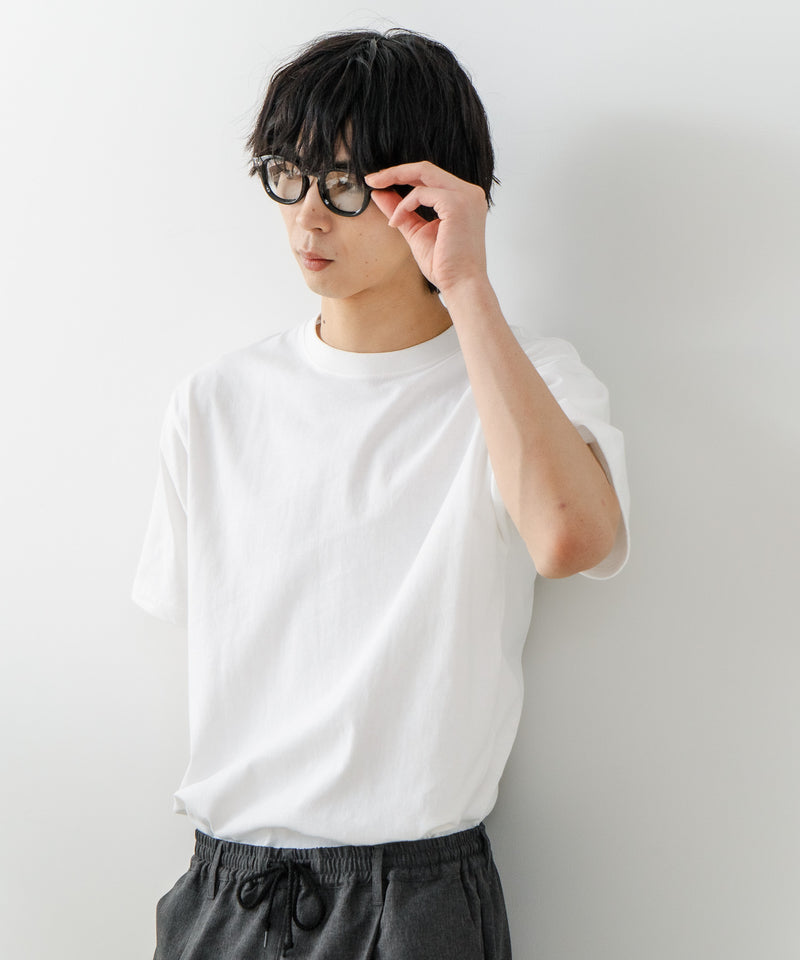 USAコットン ワッペンロゴ刺繍 無地 クルーネック半袖Tシャツ レディース メンズ【DISCUS/ディスカス】