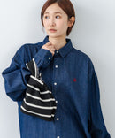 【BEVERLY HILLS POLO CLUB/ビバリーヒルズポロクラブ】【選べる2シルエット】オックスワイドシャツ（クロップド丈 or ビッグシルエット）ポニー刺繍