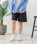 【C-FORT POINT/フォートポイント】【ウエストは総ゴム仕様で履きやすさ・動きやすさ抜群◎】シェフハーフパンツ ショートパンツ ワイド 太め 短パン ウエストゴム 楽ちん イージーパンツ 膝丈 アメカジ スケーター ストリート アウトドア