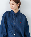 【BEVERLY HILLS POLO CLUB/ビバリーヒルズポロクラブ】【選べる2シルエット】オックスワイドシャツ（クロップド丈 or ビッグシルエット）ポニー刺繍