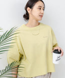 5分袖 刺繍バルーンスリーブTシャツ【C17/シーセブンティーン】