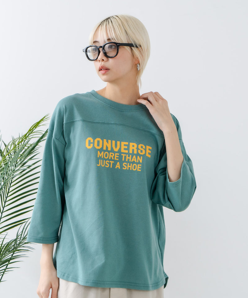 ８分袖裾 ラウンド Tシャツ CONVERSE コンバース