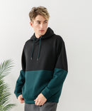 【BLUE STANDARD/ブルースタンダード】パフィースウェット バイカラー プルオーバーパーカー フーディー ストレッチ 春服