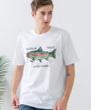 ZEROSTAIN プリントTシャツ 汗染みの目立ちにくいTシャツ 防汚 ＵＶカット ワーゲンバスライク フィッシング 釣り トラウト