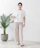 5分袖 刺繍 ねじりスリーブTシャツ【C17/シーセブンティーン】