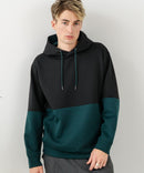 【BLUE STANDARD/ブルースタンダード】パフィースウェット バイカラー プルオーバーパーカー フーディー ストレッチ 春服