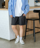 【C-FORT POINT/フォートポイント】【ウエストは総ゴム仕様で履きやすさ・動きやすさ抜群◎】シェフハーフパンツ ショートパンツ ワイド 太め 短パン ウエストゴム 楽ちん イージーパンツ 膝丈 アメカジ スケーター ストリート アウトドア