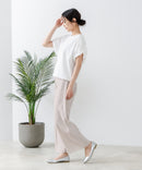 5分袖 刺繍 ねじりスリーブTシャツ【C17/シーセブンティーン】