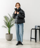 【C-FORT POINT/フォートポイント】フェイクレザー 中綿ブルゾン