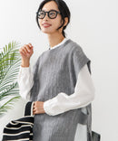 【C-FORTPOINT/フォートポイント】ニットベスト＋ブラウスアンサンブル1