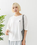 ブランドロゴワンポイント刺繍ラウンドヘムTシャツ【U.S. POLO ASSN./ユーエスポロアッスン】