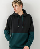 【BLUE STANDARD/ブルースタンダード】パフィースウェット バイカラー プルオーバーパーカー フーディー ストレッチ 春服