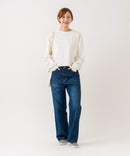 【HANES/ヘインズ】【独自製法で生み出したこだわりの白】SHIRO for HER クロップドワイドロンＴ クルーネック シンプル 無地 クリーン ブラインドステッチ ❘ジーンズメイト公式オンラインショップ