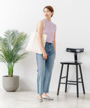 【C-FORTPOINT/フォートポイント】【ひんやり接触冷感 オンにもオフにも！】カット楊柳 ノースリーブTシャツ タンクトップ 着痩せ きれいめ カジュアル 涼しい