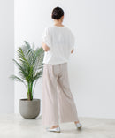 5分袖 刺繍 ねじりスリーブTシャツ【C17/シーセブンティーン】