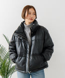 【C-FORT POINT/フォートポイント】フェイクレザー 中綿ブルゾン