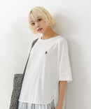 ブランドロゴワンポイント刺繍ラウンドヘムTシャツ【U.S. POLO ASSN./ユーエスポロアッスン】