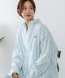 【BEVERLY HILLS POLO CLUB/ビバリーヒルズポロクラブ】【選べる2シルエット】オックスワイドシャツ（クロップド丈 or ビッグシルエット）ポニー刺繍