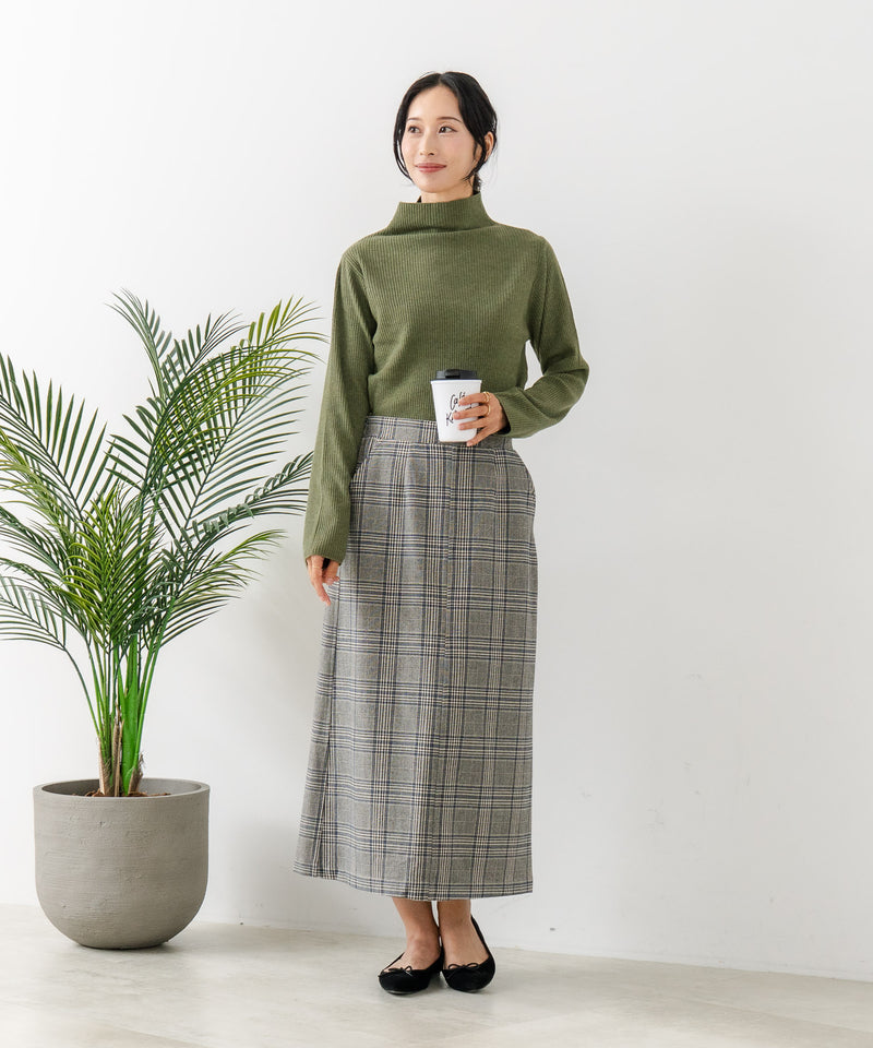 【C-FORT POINT/フォートポイント】リブボトルネック ニットプルオーバー