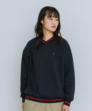 【U.S. POLO ASSN./ユーエスポロアッスン】Vネック リブライン 裏起毛 スウェットトレーナー