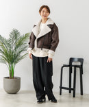 【C-FORT POINT/フォートポイント】合皮ライダースジャケット