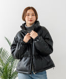 【C-FORT POINT/フォートポイント】フェイクレザー 中綿ブルゾン