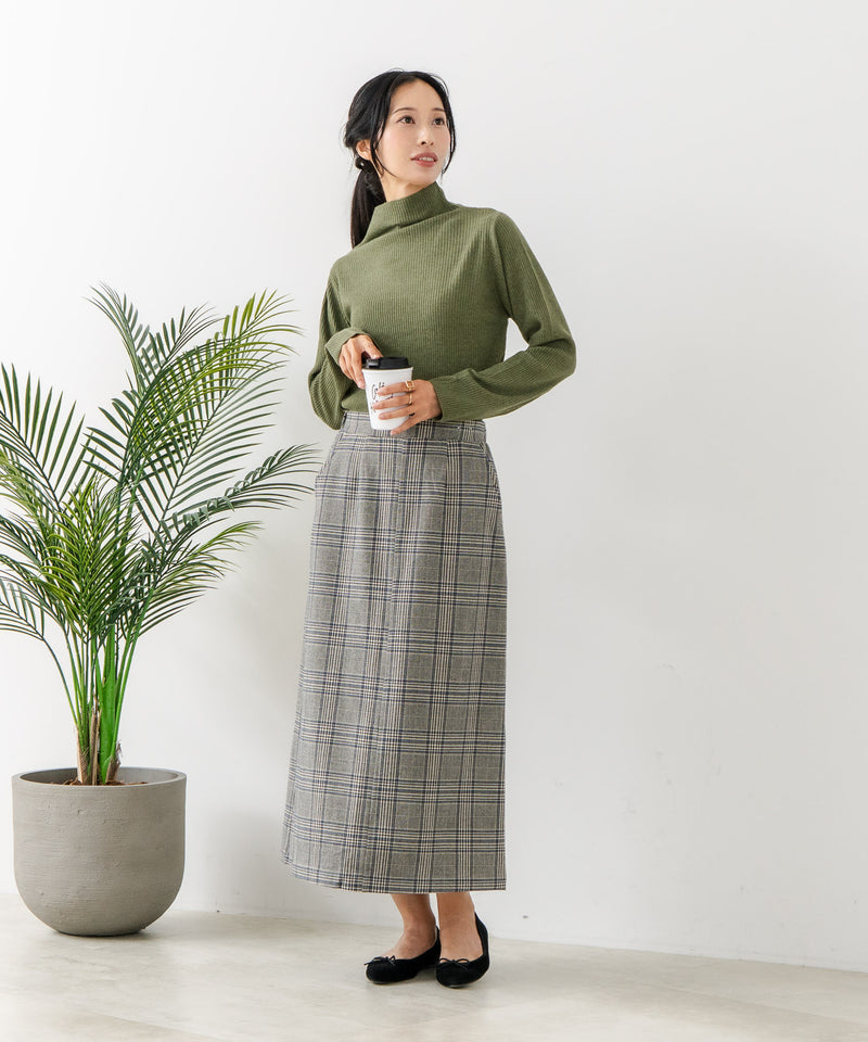 【C-FORT POINT/フォートポイント】リブボトルネック ニットプルオーバー