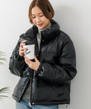 【C-FORT POINT/フォートポイント】フェイクレザー 中綿ブルゾン