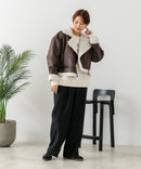 【C-FORT POINT/フォートポイント】合皮ライダースジャケット