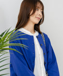 【FORT POINT/フォートポイント】バスク天竺 クルーネック カーディガン