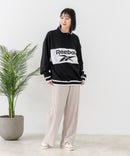 【Reebok/リーボック】裏毛 ロゴ 切替リブライン ハーフジッププルオーバー スウェット zo