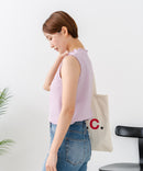 【C-FORTPOINT/フォートポイント】【ひんやり接触冷感 オンにもオフにも！】カット楊柳 ノースリーブTシャツ タンクトップ 着痩せ きれいめ カジュアル 涼しい