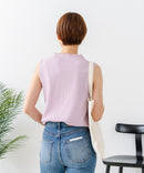 【C-FORTPOINT/フォートポイント】【ひんやり接触冷感 オンにもオフにも！】カット楊柳 ノースリーブTシャツ タンクトップ 着痩せ きれいめ カジュアル 涼しい