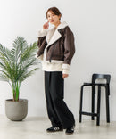 【C-FORT POINT/フォートポイント】合皮ライダースジャケット