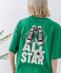 【CONVERSE/コンバース】ハイカットシューズバックプリントシャツ グリーン M ❘ジーンズメイト公式オンラインショップ
