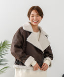 【C-FORT POINT/フォートポイント】合皮ライダースジャケット