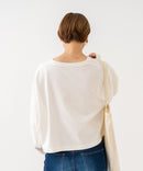 【HANES/ヘインズ】【独自製法で生み出したこだわりの白】SHIRO for HER クロップドワイドロンＴ クルーネック シンプル 無地 クリーン ブラインドステッチ ❘ジーンズメイト公式オンラインショップ