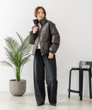 【C-FORT POINT/フォートポイント】フェイクレザー 中綿ブルゾン