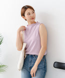 【C-FORTPOINT/フォートポイント】【ひんやり接触冷感 オンにもオフにも！】カット楊柳 ノースリーブTシャツ タンクトップ 着痩せ きれいめ カジュアル 涼しい