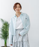 【BEVERLY HILLS POLO CLUB/ビバリーヒルズポロクラブ】【選べる2シルエット】オックスワイドシャツ（クロップド丈 or ビッグシルエット）ポニー刺繍