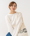 【HANES/ヘインズ】【独自製法で生み出したこだわりの白】SHIRO for HER クロップドワイドロンＴ クルーネック シンプル 無地 クリーン ブラインドステッチ ❘ジーンズメイト公式オンラインショップ