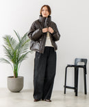 【C-FORT POINT/フォートポイント】フェイクレザー 中綿ブルゾン