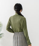 【C-FORT POINT/フォートポイント】リブボトルネック ニットプルオーバー