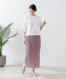 5分袖 刺繍バルーンスリーブTシャツ【C17/シーセブンティーン】