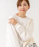 【HANES/ヘインズ】【独自製法で生み出したこだわりの白】SHIRO for HER クロップドワイドロンＴ クルーネック シンプル 無地 クリーン ブラインドステッチ ❘ジーンズメイト公式オンラインショップ