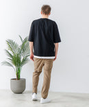 ZEROSTAIN フェイクレイヤード ビッグシルエット キーネック クルーネック Tシャツ 汗染みの目立ちにくいTシャツ 防汚 ＵＶカット ZERO STAIN