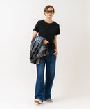 【HANES/ヘインズ】【独自製法で生み出したこだわりの“先染めBLACK”】KURO for HER クルーネックＴシャツ 無地 シンプル 美シルエット コンパクトシルエット すっきり見え タグレス仕様 ブラインドステッチ ❘ジーンズメイト公式オンラインショップ