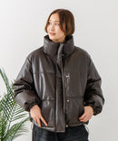 【C-FORT POINT/フォートポイント】フェイクレザー 中綿ブルゾン