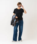 【HANES/ヘインズ】【独自製法で生み出したこだわりの“先染めBLACK”】KURO for HER クルーネックＴシャツ 無地 シンプル 美シルエット コンパクトシルエット すっきり見え タグレス仕様 ブラインドステッチ ❘ジーンズメイト公式オンラインショップ